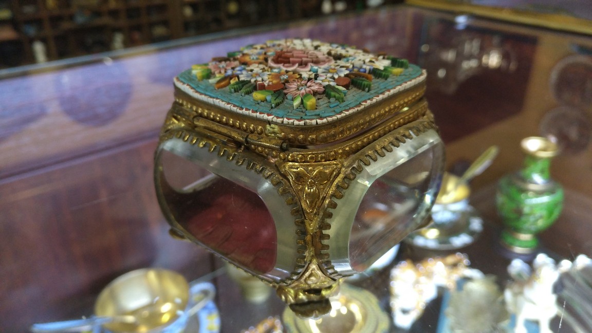 шкатулка для украшений, антиквариат, подарки для женщин, оригинальные подарки, смальта
