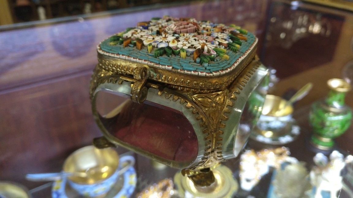 шкатулка для украшений, антиквариат, подарки для женщин, оригинальные подарки, смальта