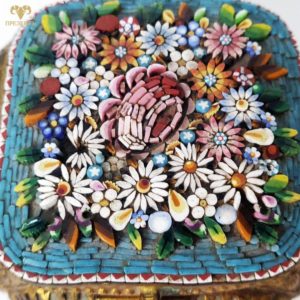 Антикварная шкатулка смальта с позолотой
