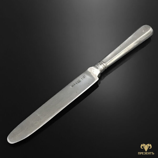 нож из серебра 84 пробы, серебряный нож десертный , приборы из серебра
