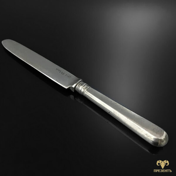 нож из серебра 84 пробы, серебряный нож десертный , приборы из серебра