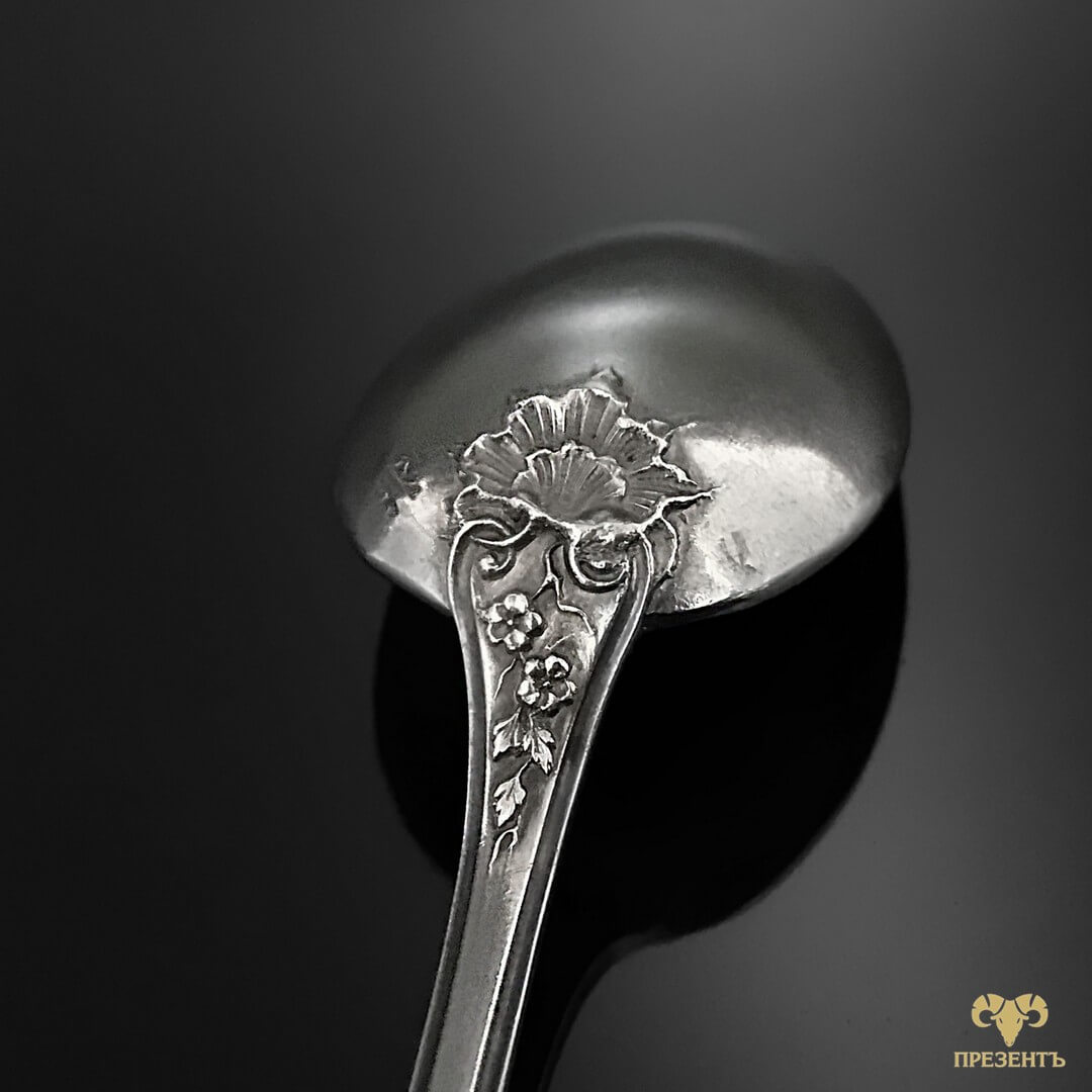 антикварное столовое серебро купить, подарок на серебряную свадьбу, подарок на 25 лет супружеской жизни, Ложки из серебра 925 пробы, серебряные ложки купить, купить ложки серебряные