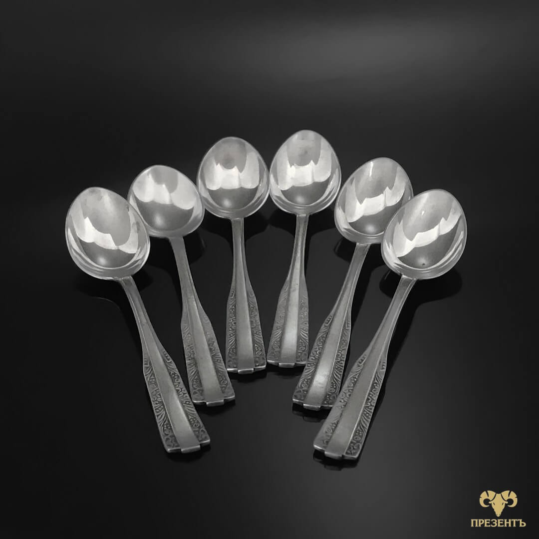 подарок на серебряную свадьбу, подарок женщине на юбилей, памятный подарок молодоженам, серебряные ложки набор, 12 ложек купить украина